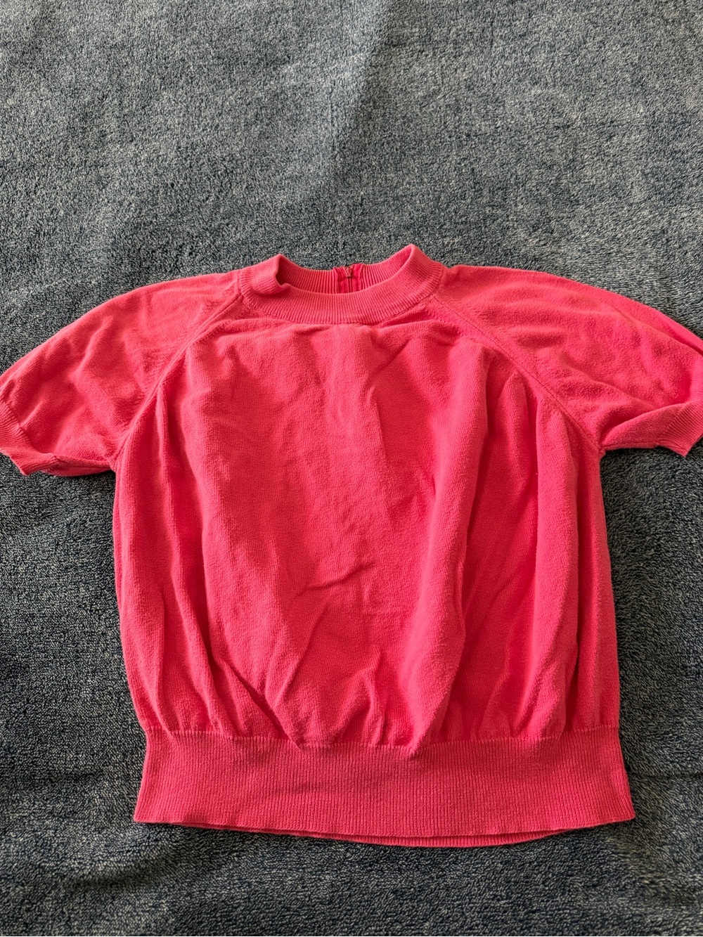 Designers Originals Vibrant Hot Pink Ribbed Neck Pullover